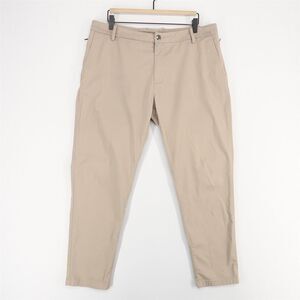 Birddogs Jeff Pesos Pants Mens 36x30 Khaki Chino Zip Pockets Linerless *FLAWS*